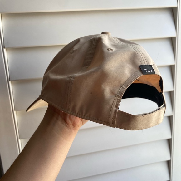 Tan Baseball Cap with White Embroidery - Picture 2 of 3